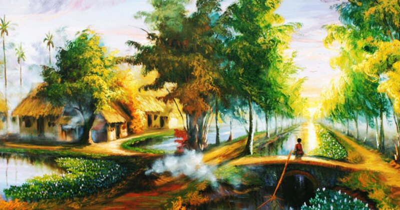 Bài thơ được gợi cảm hứng từ thôn Vĩ Dạ, không gian thơ mộng bên dòng Hương giang.