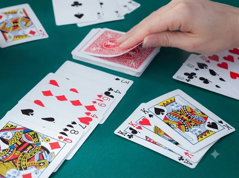 Một ván tá lả sử dụng bộ bài Tây 52 lá, thường có từ 2 đến 4 người tham gia.
